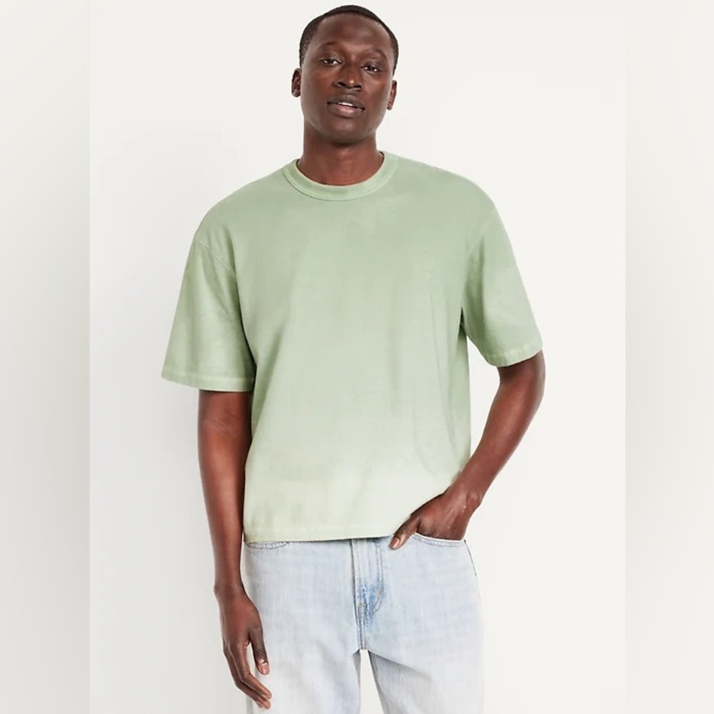 Old Navy Men’s Garment-Dyed Cropped T-Shirt Plus